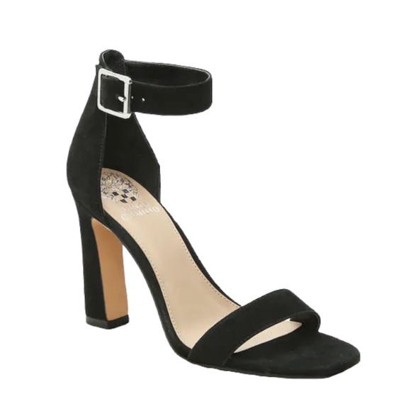 Vince Camuto Shoes - Vince Camuto Acelyn Black Suede Block Heels
